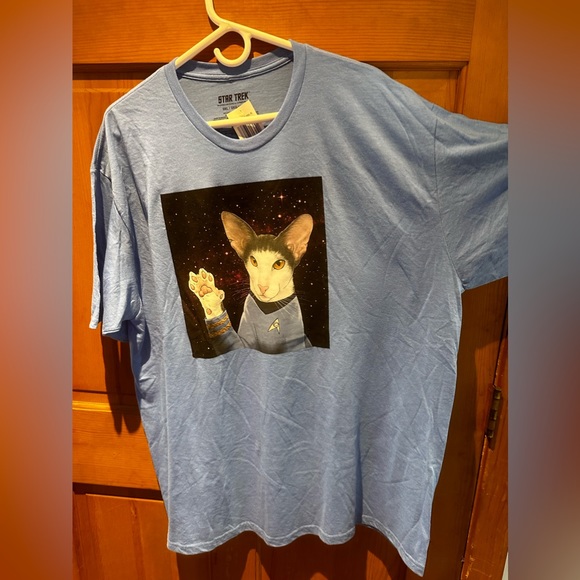 NEW!! Mens Classic Spock Trek Cat Tee - Picture 2 of 6